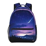 Coral and Seashell - Mochila de viaje para mujeres y hombres, mochila para laptop de 15.6 pulgadas, mochila casual de trabajo, negocios, estrella de mar, coral y concha marina, Silueta de cielo