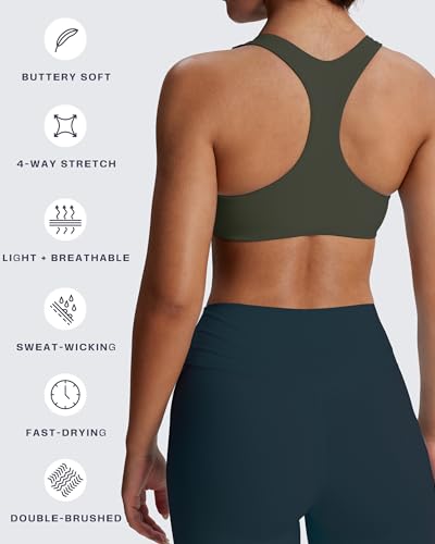 Image of Aoxjox Define Sculpt Racerback Sports Bra | women's workout fitness yoga crop tank, breathable fabric, 4-way stretch, moisture-wicking, gym essential