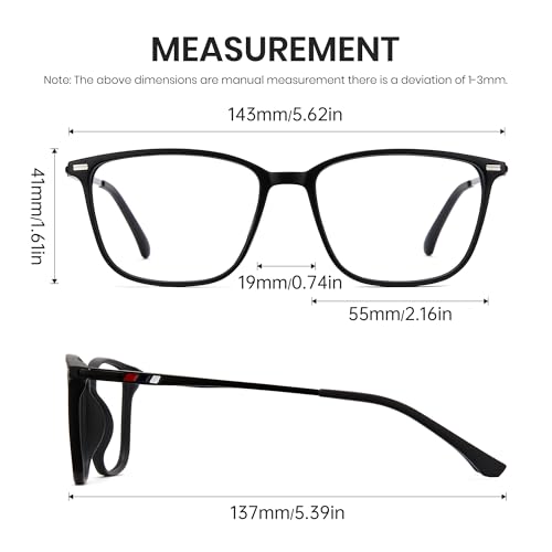 Image of Cyxus Photochromic Blue Light Blocking Glasses for Men Women, Lightweight Square Eyeglasses, UV Protection Transition Sunglasses for Computer Gaming Outdoor Daily Wear 8208iT02