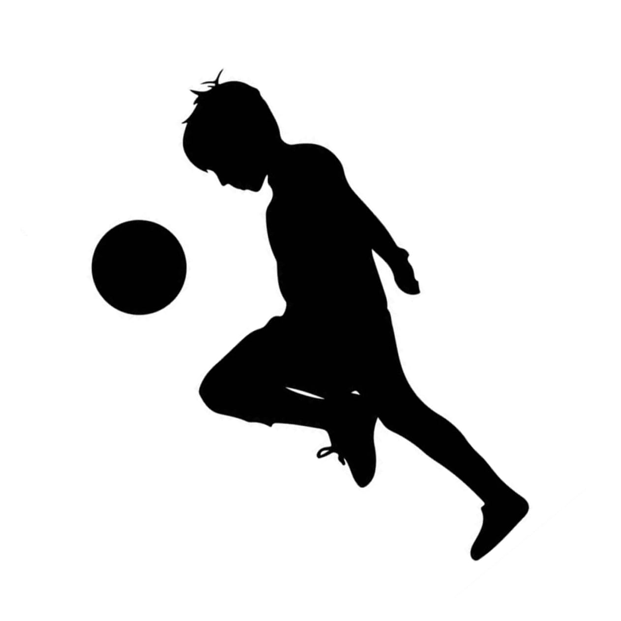 Operitacx 3 Pezzi adesivo da parete calcio giocare adesivi di calcio sport adesivo nero decorazioni adesivi neri murali per per camera da letto Black