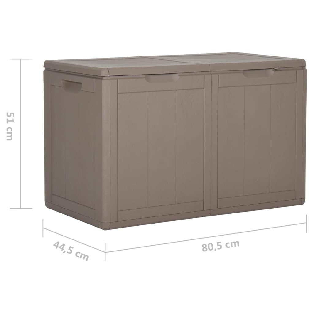 Mobili da esterno, scatole di immagazzinaggio all'aperto Scatola di immagazzinaggio del giardino 180L Brown PP Rattan