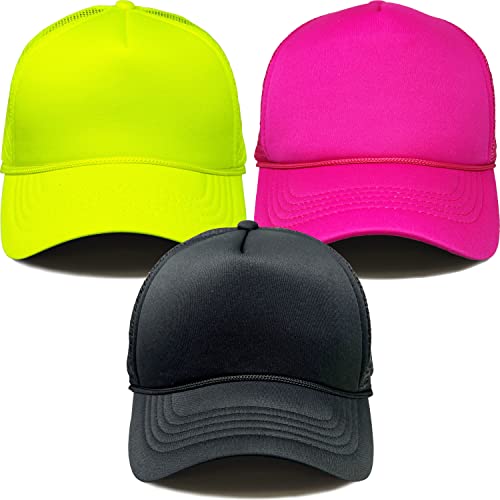 Image of Funky Junque Blank Mesh Foam Lightweight Snapback Trucker Hat | Lightweight Foam Trucker Hat with Breathable Mesh Back, Golf Beach and Street Style, Trendy Trucker Hats for Men