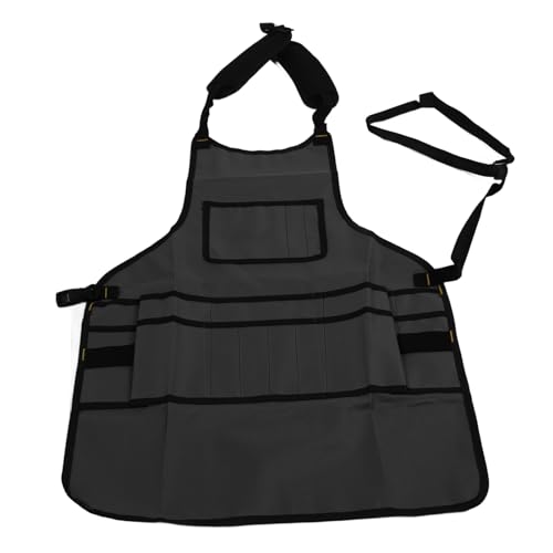 Travail Heavy Duty Tablier Multi Pocket Outil Organiteur Poche Oxford Tissu Durable Jardinage Entretien Automobile BRICOLAGE Projets Unisexe Taille Unique Confortable Respirant (Gris)
