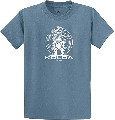 Image of Joe's USA Koloa Surf Tiki Logo Cotton T-Shirts in Regular, Big and Tall Sizes