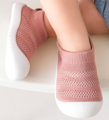 LLTMALL Baby First Walkers Shoes – Elastic Mesh Slip-On Sock Sneakers with Non-Slip Sole, Breathable Soft Sole for Infants Learning to Walk4