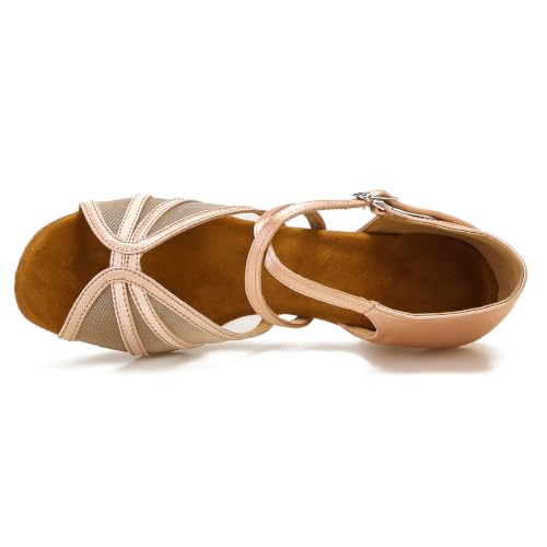 Image of Women's Ballroom Dance Shoes Latin Salsa Dancing Shoes 2.5inch Dance Heel ZB04