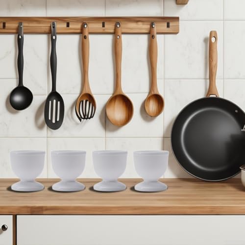 Set mit 48 Kunststoff-Eierbechern, perfekt für Familienessen mit gekochten Eiern (4 Stück) – Bild 5