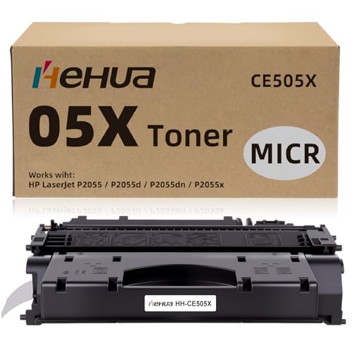 hehua Cartucho de tóner MICR compatible con HP 05X CE505X MICR para P2055 P2055n P2055X (paquete de 1)