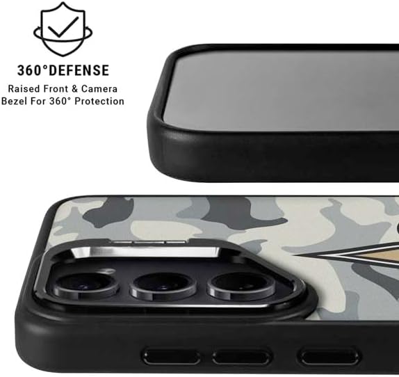 Skinit Kickstand Phone Case Compatible with Galaxy S25 - Officially Licensed NFL New Orleans Saints Camo Design
