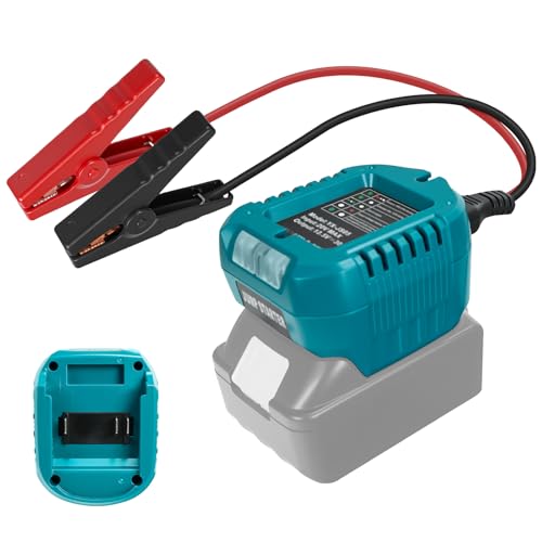 Aide au démarrage de voiture - Adaptateur pour batterie Makita 18 V - 13,5 V - Booster de batterie de voiture avec lumières LED - Câble 11 AWG - Adaptateur booster pour moto, tondeuse (pas de batterie