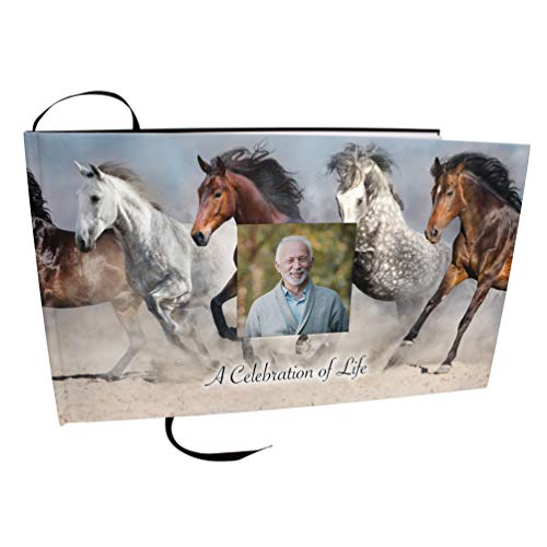 Image of Horse Celebration of Life Funeral Guest Book for Memorial Service