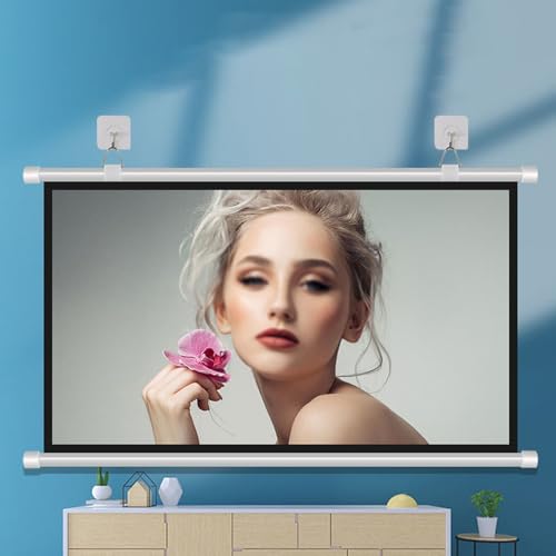 Pantalla manual para proyector de 30 a 72 pulgadas miniatura 6