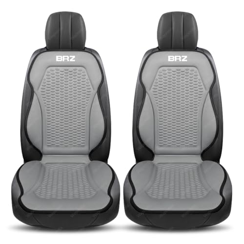 BRZ スバル 車用シートカバー BRZ 2代目 ZD8型 車用冷感シートクッション 背もたれセット 3D立体凸点 通気性 防滑 一体型デザイン四季対応 簡単装着 多車種対応(グレー,2個)