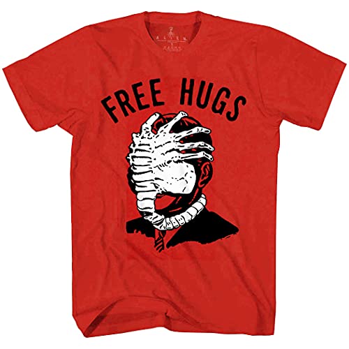 Alien Face Hugger Free Hugs T-Shirt-Medium Red