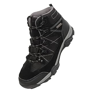 Mountain Warehouse Trail Kids Waterproof Boots Synthetic Mesh Upper Girls Boys Shoes EVA Footbed Childrens Footwear High Traction Best for Spring Hiking Walking