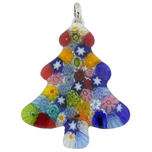 Glass Of Venice SM_MM0160 Murano Glass Italian Millefiori Christmas Tree Pendant Necklace Multicolor cover