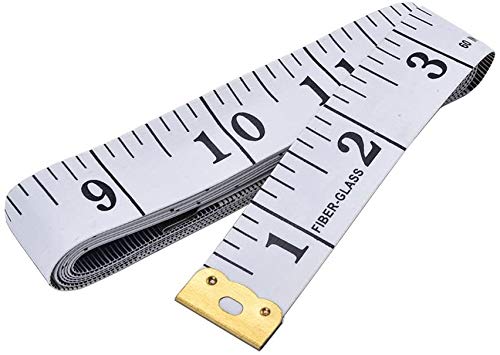 Image of Measuring Tape for Body (150 cm / 60 Inch) - Soft Fiberglass Tailor Tape for Sewing, Tailoring, Dressmaking, Weight Loss, Dual Scale, Flexible Ruler (Inch & CM)