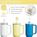 Stanley Cup Accessories Set Including 6 Pcs Silicone Spill Proof Stopper, 2 Pcs Straw Cover Cap for 9-10 mm Straws, 1 Pcs Silicone Boot for Stanley Cup Stanley 40oz & 30oz Tumbler (Pomelo)