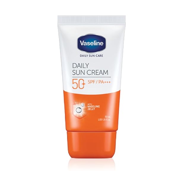 Vaseline Daily Sun Cream With SPF 50 | Lightweight Sun Protection Sunscreen with Vaseline Jelly | Non-Sticky & Matte Finis