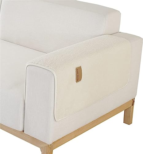 LINGKY Samt Sofabezug 1 2 3 4 Sitzer, L Form Sofaüberwurfe, Ecksofa Sofa überzug Pets Dog Couch überzug Anti-rutsch Sofaschutz, Ultra Weicher Sofaschoner (Beige,70x70cm/Quadrat)