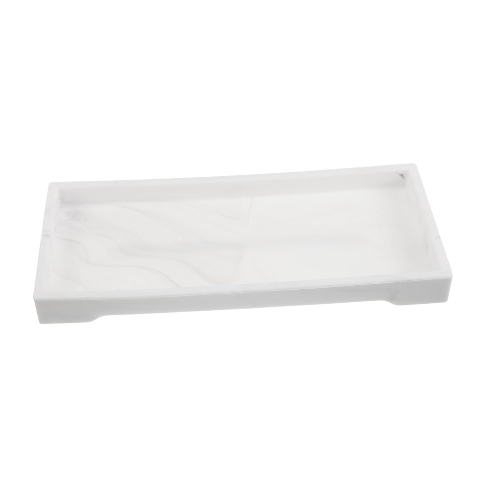 TOVINANNA Silicone Bathroom Vanity Tray Marble Pattern Storage Organizer for Soap Lotion and Perfume Nonslip Compact Design for Kitchen and Bathroom Countertops