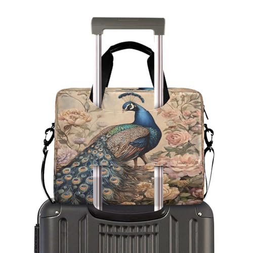Maletín para laptop vintage ALAZA peacock peony miniatura 3
