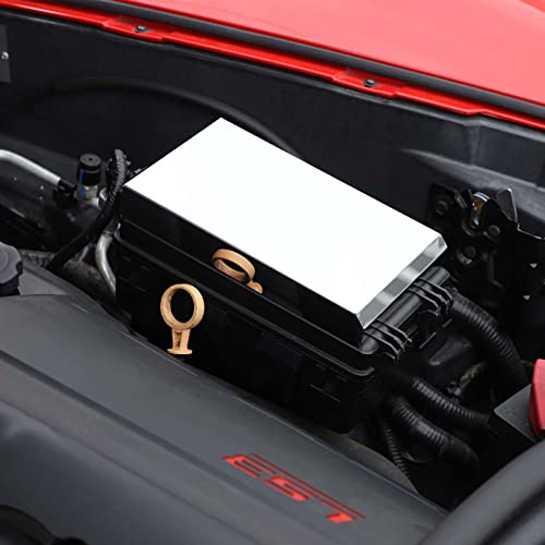 Image of Engine Bay Panel Cover for C6 Corvette 2005-2013, Stainless Steel Rear Engine Cover Guards Protector Splash Shield, Fuse Box Cover (Type B Fuse Box Cover)