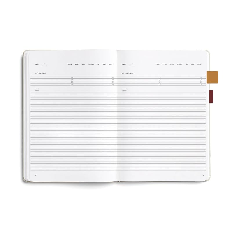Karst Pro Series Softcover Agenda - Daily Planner & Journal Notebook, Water Resistant Stone Paper, 144 Pages, Lay Flat Binding, Expandable Back Pocket - Marine