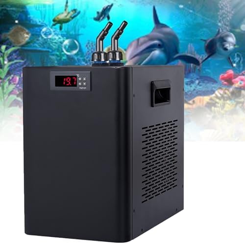 42 Gal Aquarium Chiller, Quiet Water Chiller, Water Chiller for Ice Bath, with Pump & 3m Pipe for Hydroponics Freshwater Saltwater Fish Coral Shrimp Jellyfish,300L