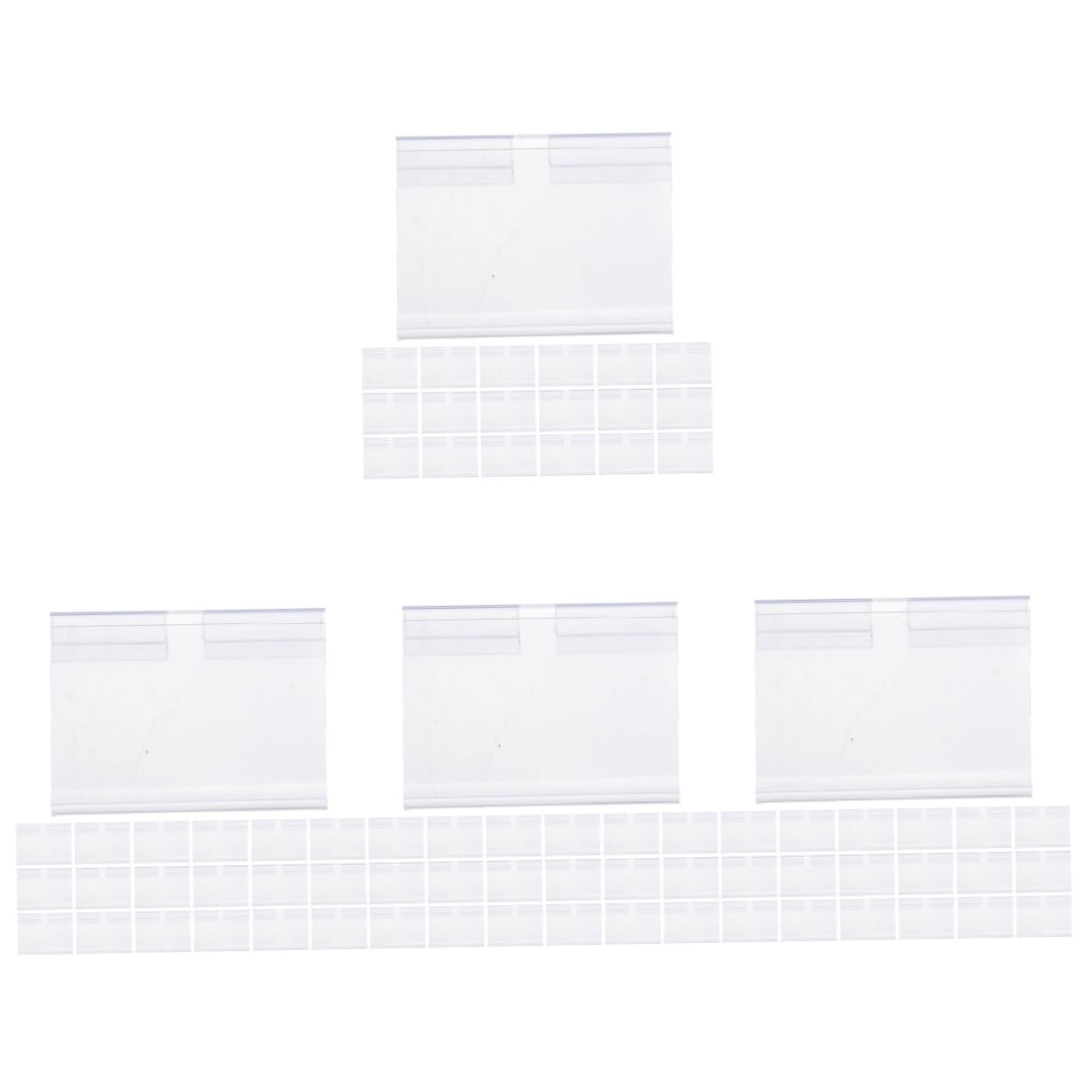 ARTIBETTER 4 Ensembles Ensemble De Cartes De Balises Pour L'affichage Porte-étiquettes Des Stands Support D'affichage Étiqueter Rester Porte-billets Pvc Transparent 50 Pièces * 4