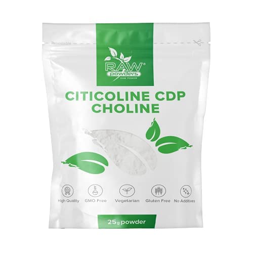 RP Citicolin | CDP-Cholin-Pulver | 25 Gramm | Hergestellt in ISO-lizenzierten Einrichtungen | GMO-frei, glutenfrei, milchfrei und frei von Allergenen