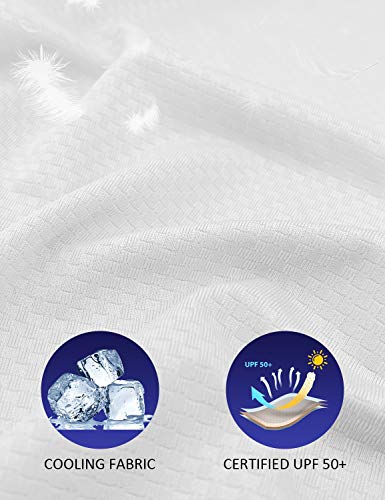 BALEAF Women's SPF UPF 50+ Sun Protection Zip Up Shirt Long Sleeve Hood Cooling Outdoor Hiking Fishing White S