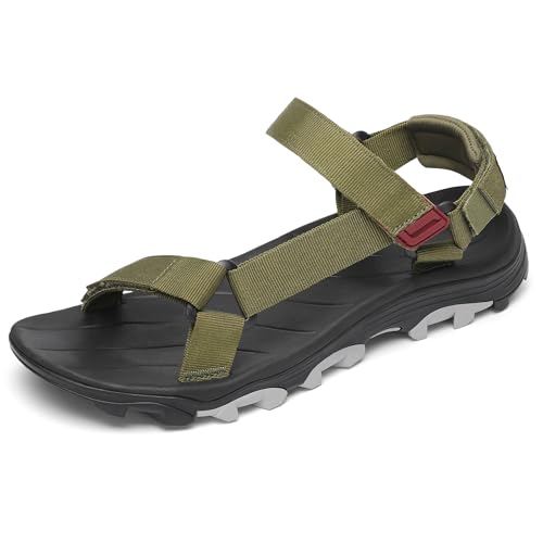 Mishansha Herren Sandalen Sommer Trekkingsandalen Outdoor Sport Wandersandalen Grün 43