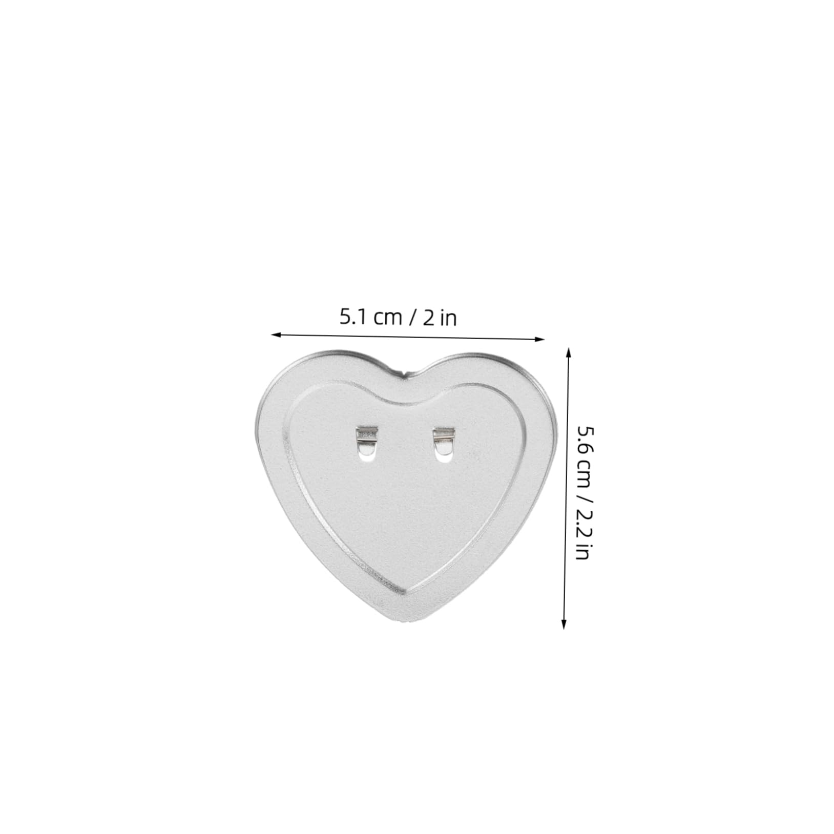 Set di 100 Spille Bottone a Cuore per Creazione Badge