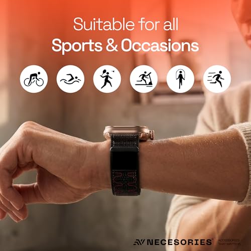 Image of Velcro Sport Nylon Strap Compatible with Apple iWatch Series 11 | 9 /8 /7 41 mm | series 11 /10 42 mm | SE,SE2 6 /5 /4 40 mm | iwatch strap for Men & Women (watch not included)