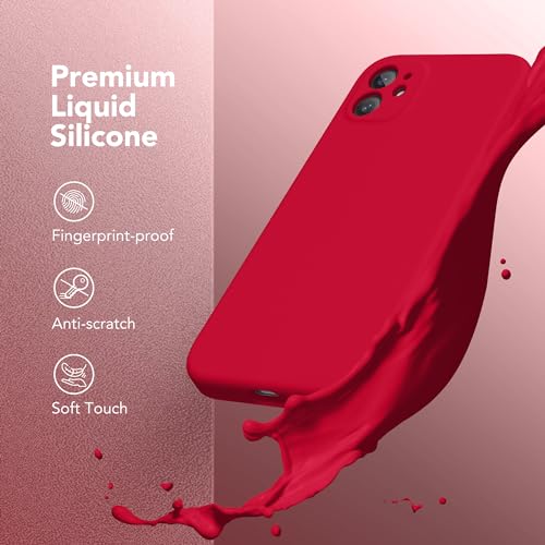 Image of Magnetic for iPhone 11 Phone Case Silicone, Compatible with MagSafe, [Full Camera Protection][Screen Protector] Slim Shockproof Protective Case for iPhone 11 6.1 inch, Red