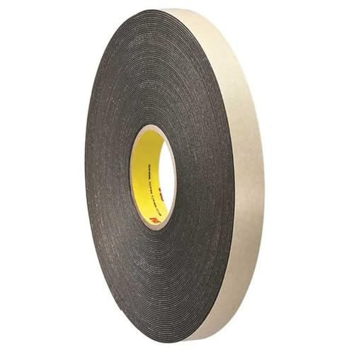 Image of 3M 4496 Black Foam Tape, 1 inch Width x 36ydlength (1 roll)
