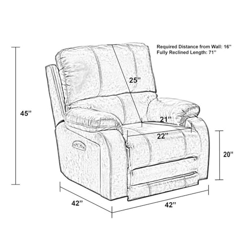 Sillón reclinable eléctrico piel sintética gris miniatura 2
