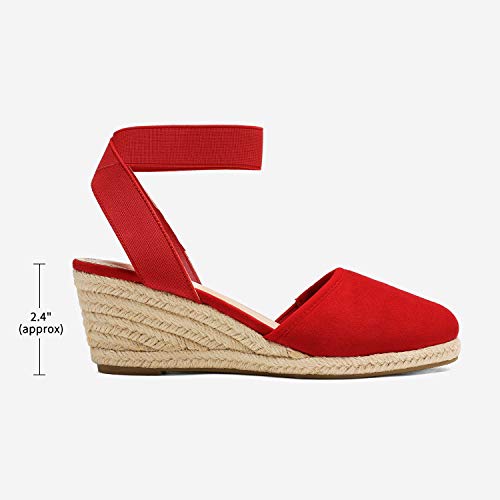 Image of DREAM PAIRS Women's Ankle Strap Wedge Sandals | Espadrilles Sandals, Elastic Ankle Strap, Cushioned Comfort for Summer Outfit, Fashion Dressy Shoes