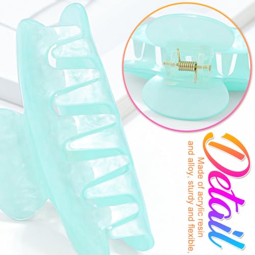 Pinza de acrílico mediana Fashey azul claro y amarillo miniatura 4