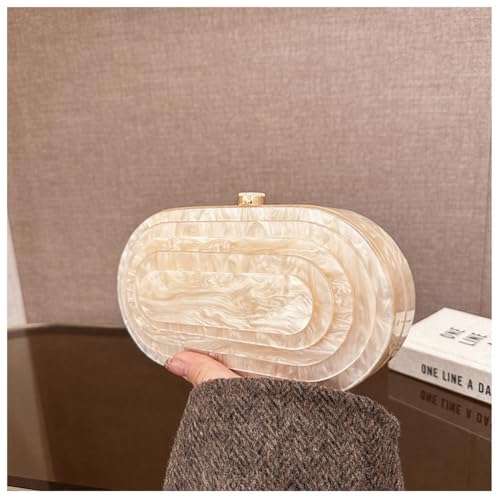 Image of Acrylic Bubble Bag Luxury Marble Clutch Evening Purses for Women Glitter Handbag for Wedding Party Prom