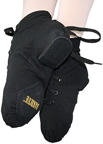 Danzcue Womens Canvas Lace up Jazz Boot Shoes - Image 3