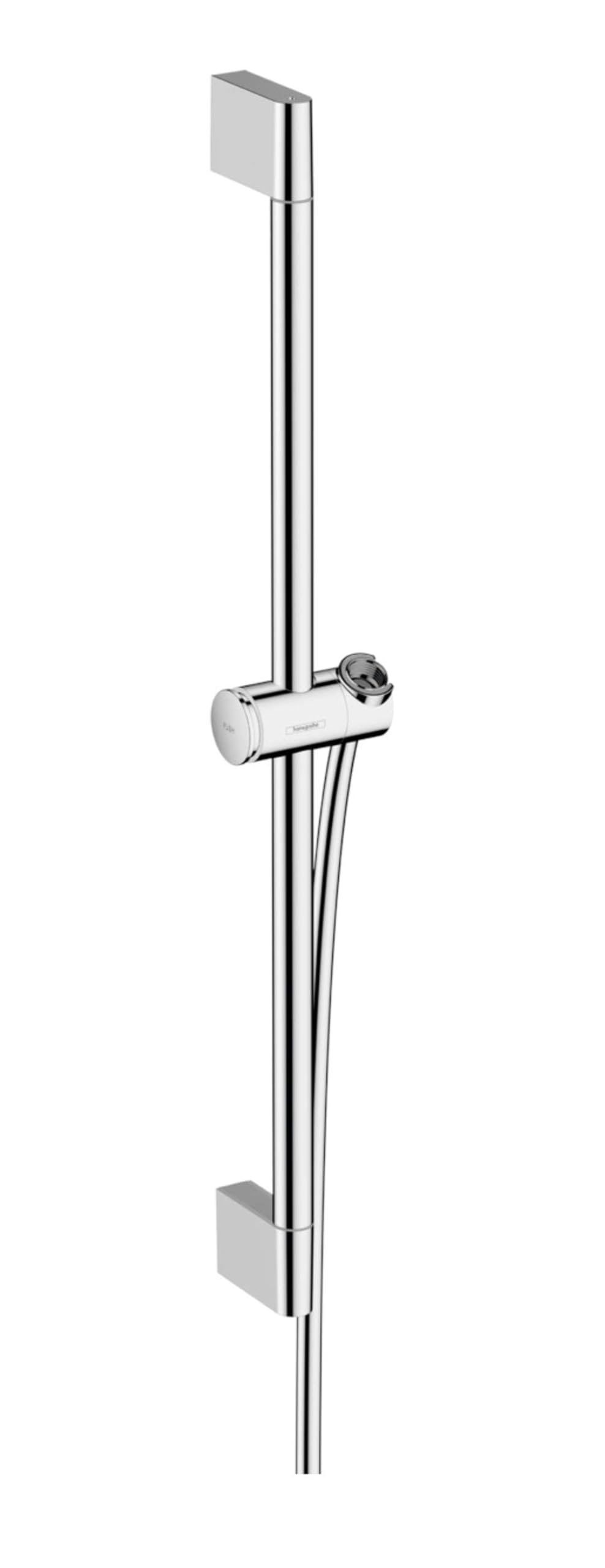 Hansgrohe Shower Rail Pulsify S, Shower Raiser Rail 65 cm with Shower Head Holder And Isiflex Shower Hose 1.60 m, Chrome, 24400000