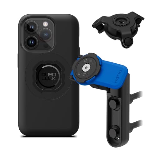 Image of Quad Lock Brake /Clutch Motorcycle Phone Mount with Vibration Dampener and MAG Phone Case for iPhone 14 Pro