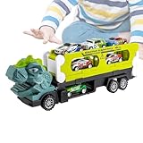 Dinosaurierwagen Transporter - ABS 34x6.5x10.5cm | Transport LKW -Spielzeug mit Trägheitsleitfunktion, Kleinkindspielzeit, kreatives praktisches Spielzeug - Foldable Race Track Toy | Indoor -Spiel, Ge