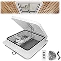 RV Vent Fan, 14 Inch RV Roof Vent with 12V Fan Reversible, 14 x 14 RV Roof Fan with 6 Inch Blades, Roof Exhaust Vent Compatible with Ventline, Jensen and Elixir Vent