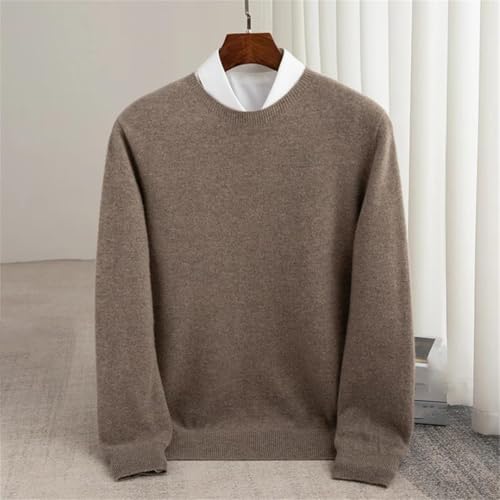 Men’S Merino Wool Crewneck Knitted Jumper Long Sleeve Business Casual Knit Basic Sweaters2