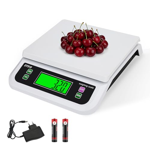 LICHUXIN Balances de Cuisine 30kg/1g, avec PCS et Tare Fonction pèse Aliment Cuisine Precis, avec 6 Unités Écran LCD Professionnelle Balance Cuisine Boulangerie, pour...
