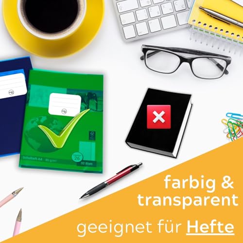perfect line - 10 Hefthüllen DIN A4 – 5 Farben, extra stark aus PP – Ansicht 4
