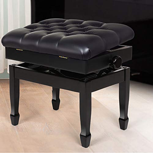TEmkin Tabouret de Piano Banc de Piano avec Pied en Bois Massif Tabouret de Piano réglable Banc rembourré Chaise de Rangement en Cuir PU Design antidérapant - Les Beatles, Paul McCartney, John Lennon, RIngo Starr, George Harrison TEmkin Tabouret de Piano Banc de Piano avec Pied en Bois Massif Tabouret de Piano réglable Banc rembourré Chaise de Rangement en Cuir PU Design antidérapant – Image 3